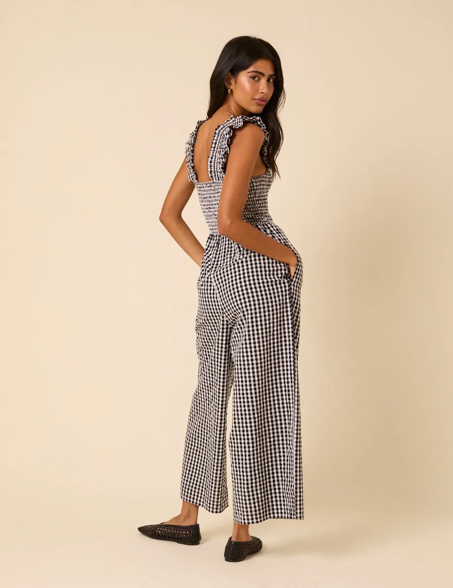 Black Gingham Maya Jumpsuit sold by Nobody's Child product image thumbnail 5