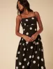 Black Polka Dot Lupin Midi Dress sold by Nobody's Child