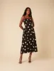 Black Polka Dot Lupin Midi Dress sold by Nobody's Child