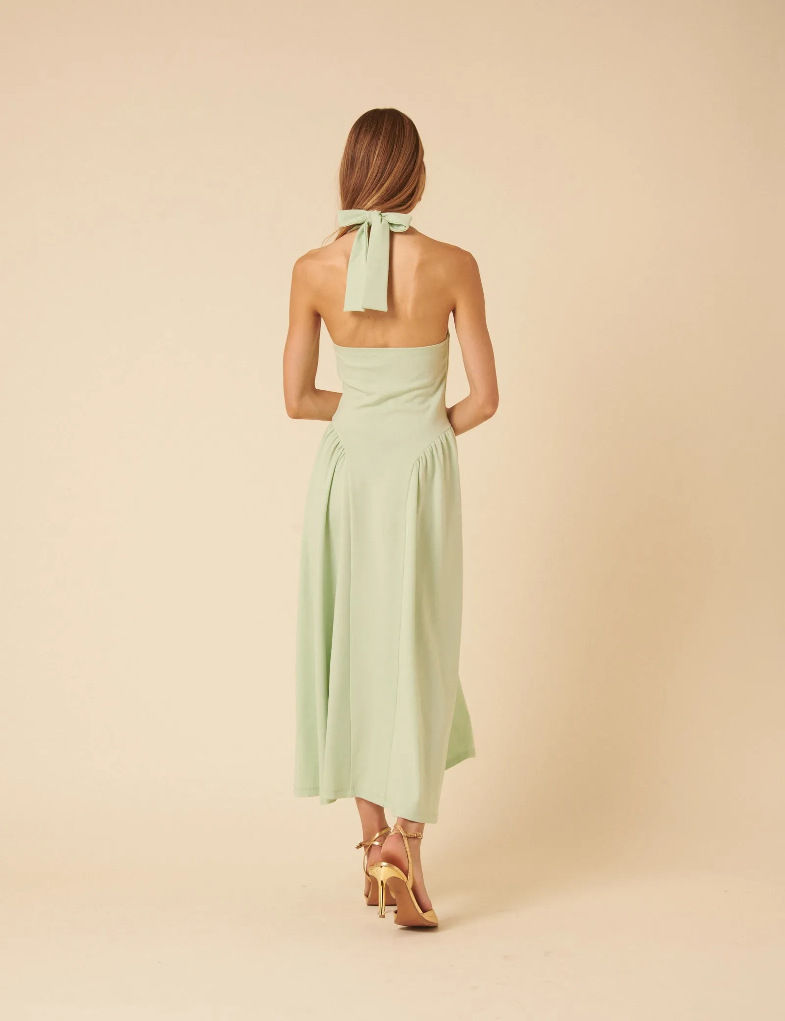 Mint Green Halter Neck Amie Midi Dress sold by Nobody's Child product image thumbnail 5