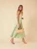 Mint Green Halter Neck Amie Midi Dress sold by Nobody's Child