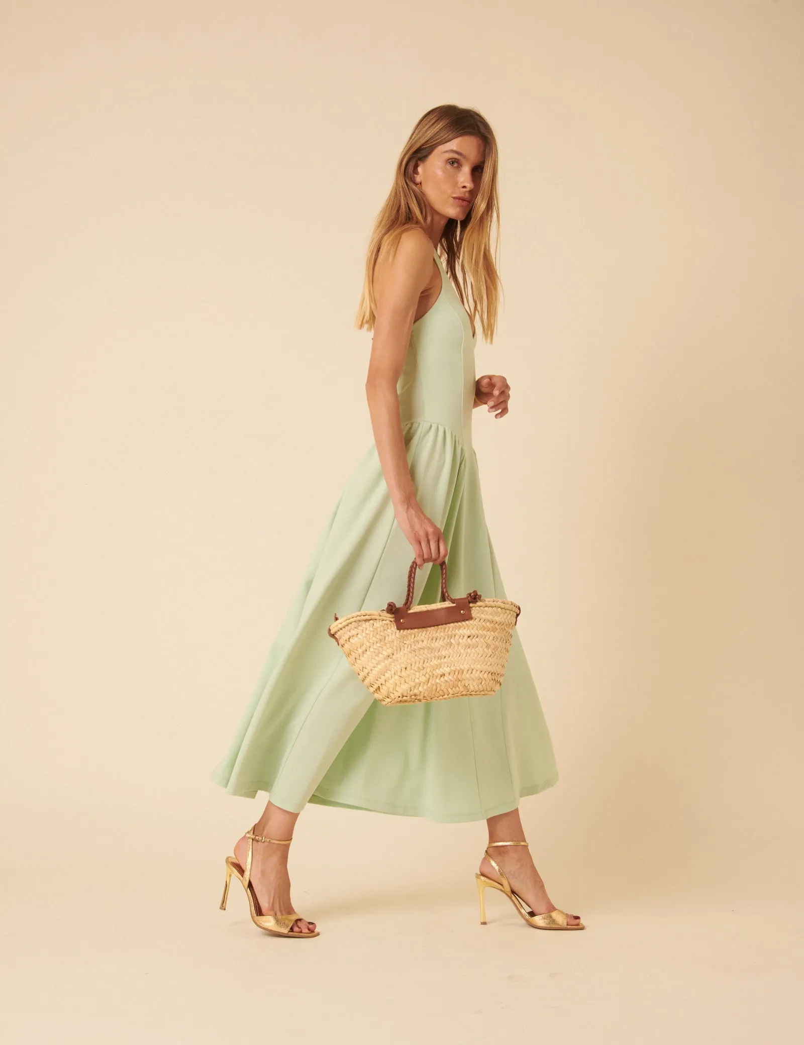 Mint Green Halter Neck Amie Midi Dress sold by Nobody's Child product image thumbnail 4