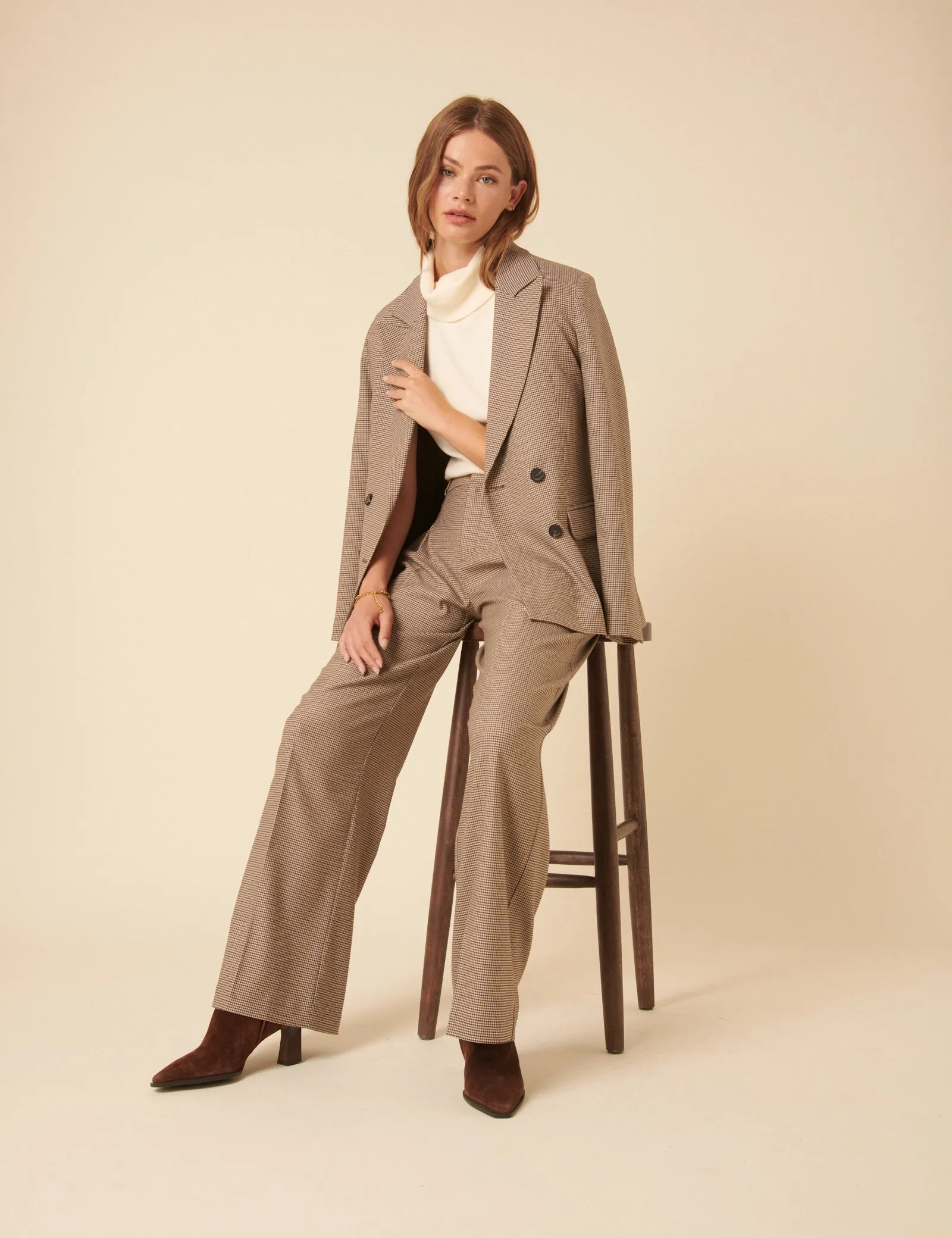 Brown Heritage Check Tailored Trousers sold by Nobody's Child product image thumbnail 2
