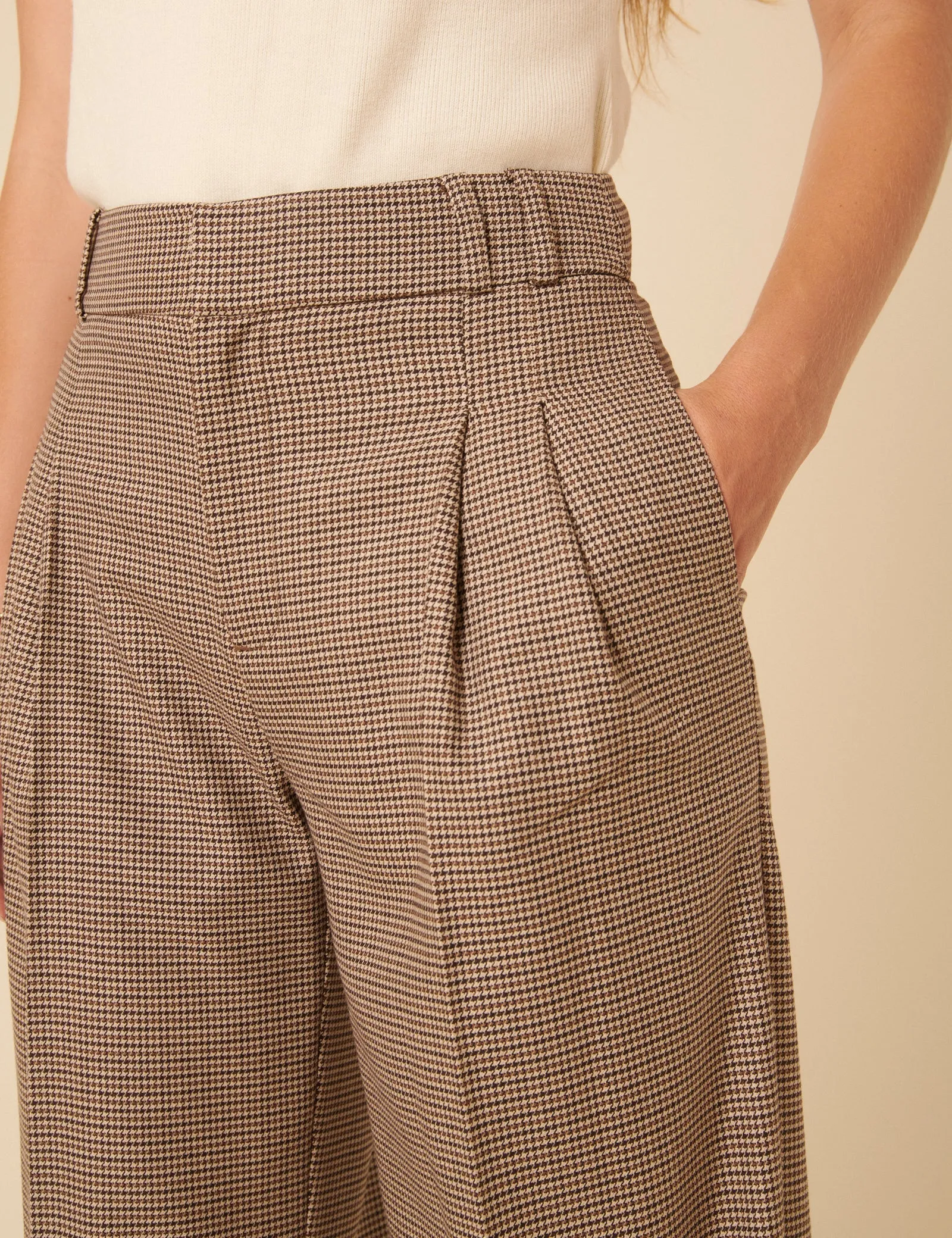 Brown Heritage Check Tailored Trousers sold by Nobody's Child product image thumbnail 3
