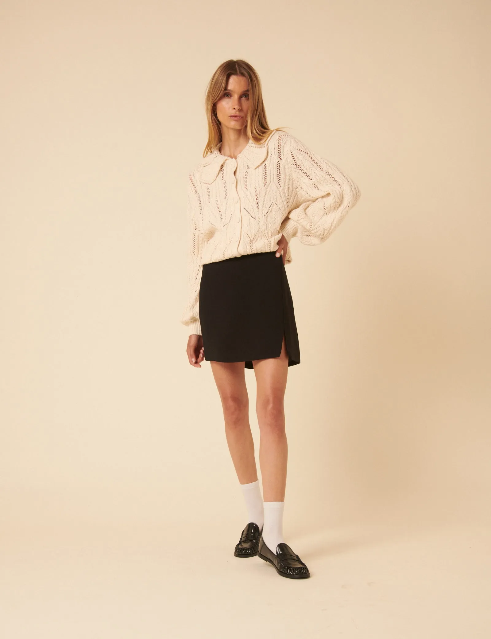Black Tailored Mini Skirt sold by Nobody's Child product image thumbnail 4