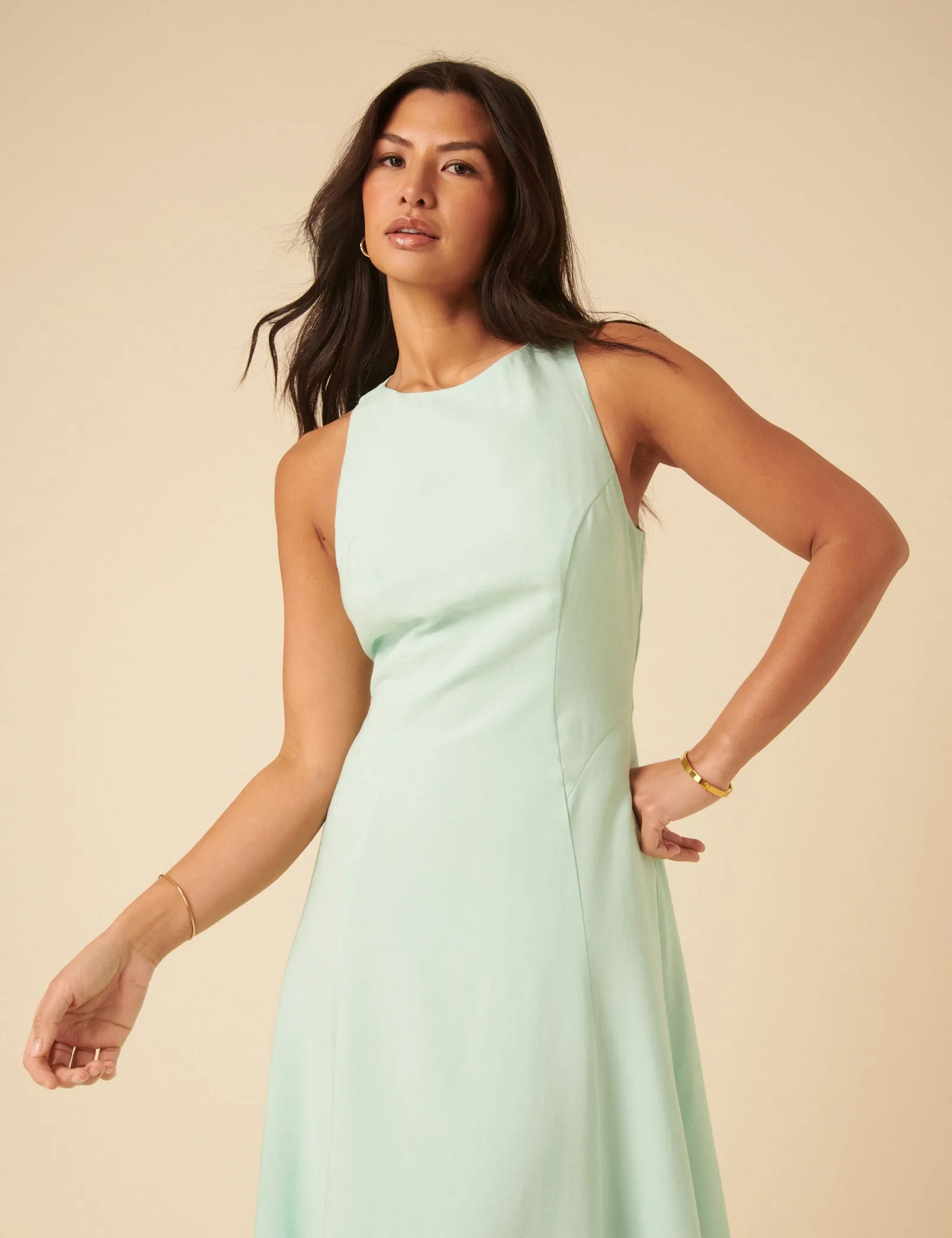 Mint Green Reign Midi Dress sold by Nobody's Child product image thumbnail 2