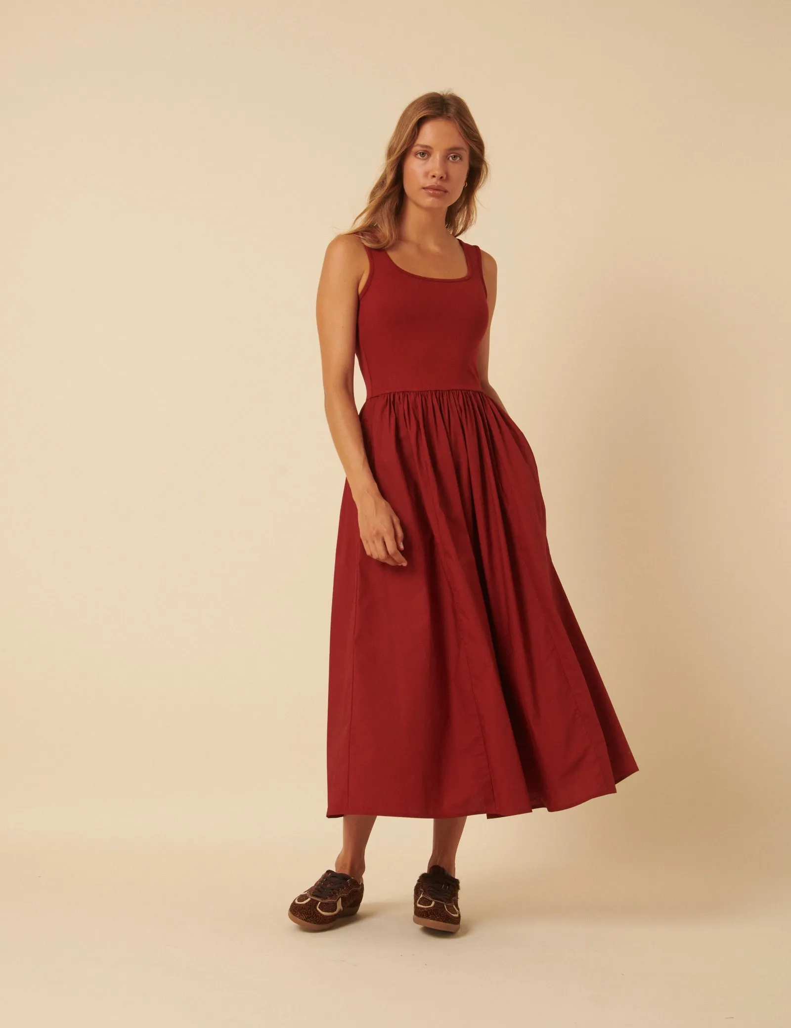 Red Colorado Midi Dress sold by Nobody's Child