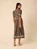 Brown Ditsy Floral Saffy Midi Dress sold by Nobody's Child