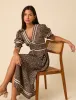 Brown Ditsy Floral Saffy Midi Dress sold by Nobody's Child