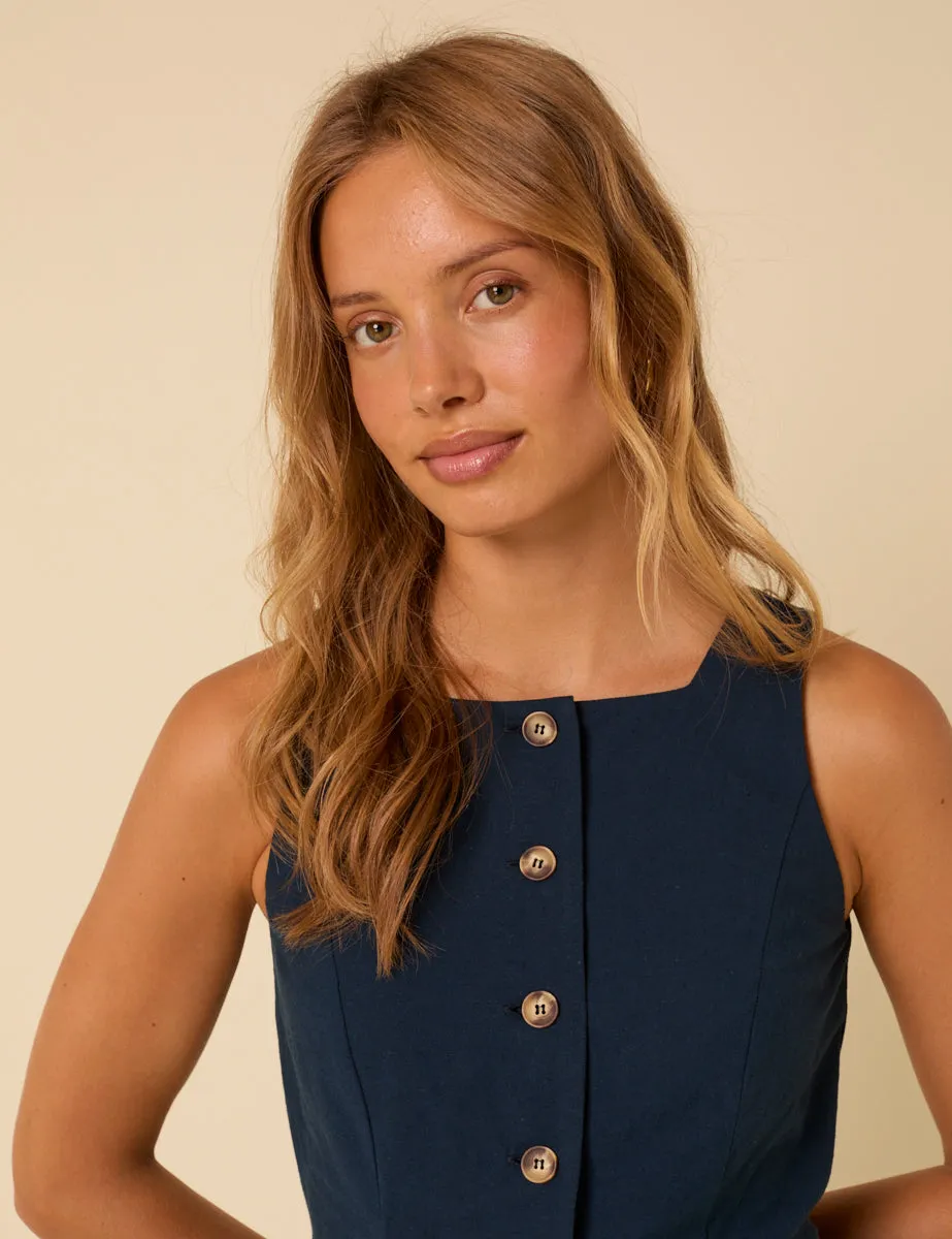 Dark Blue Tailored Peri Jumpsuit sold by Nobody's Child product image thumbnail 3