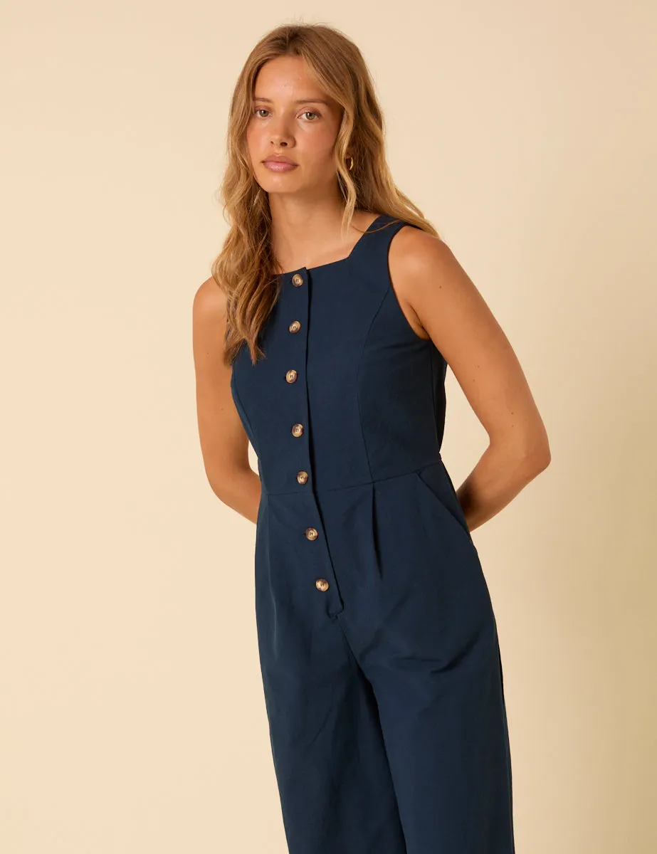 Dark Blue Tailored Peri Jumpsuit sold by Nobody's Child product image thumbnail 2