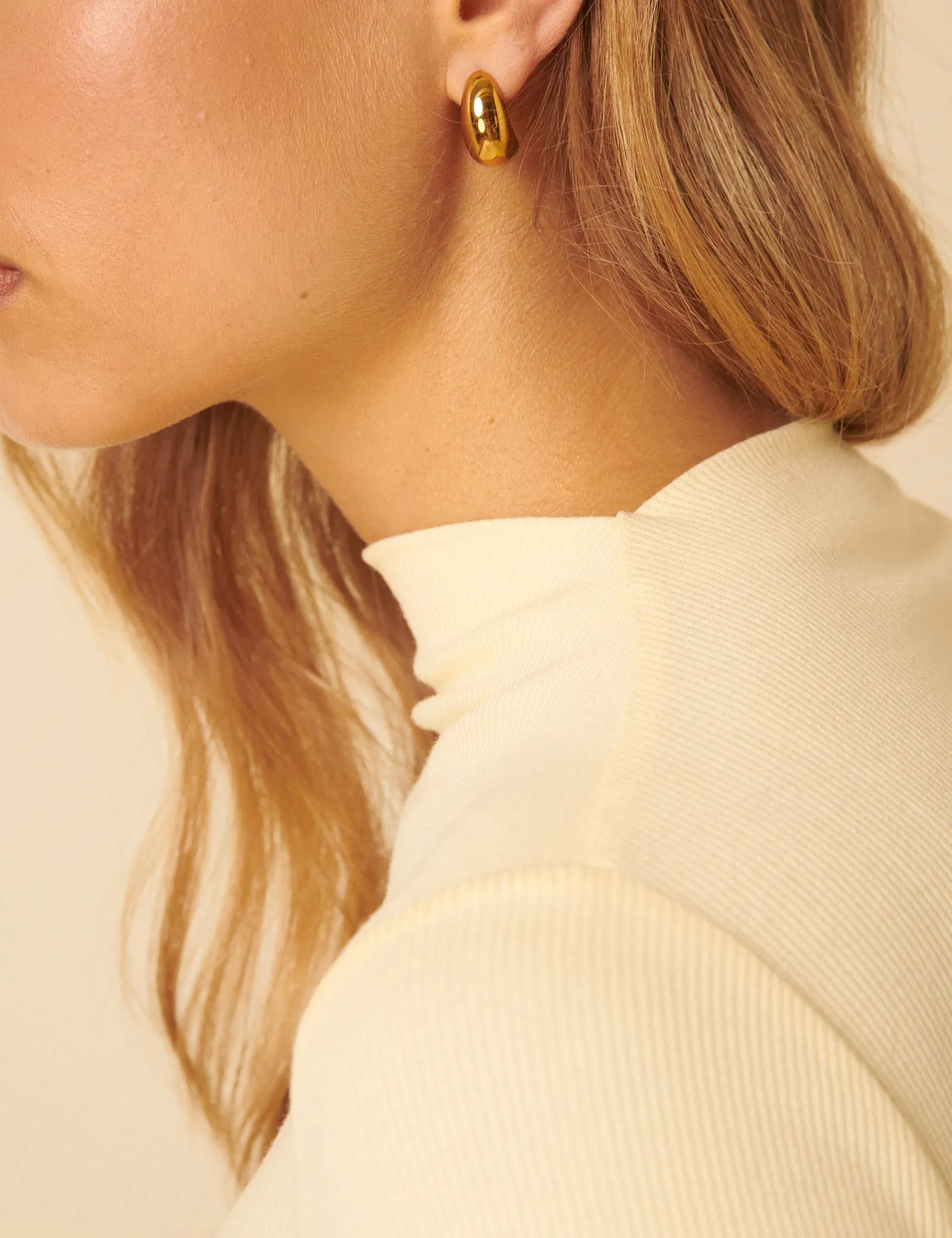 Butter Yellow Ribbed High Neck Long Sleeve Top sold by Nobody's Child product image thumbnail 3