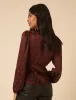 Brown Polka Dot Satin Jacquard Blouse sold by Nobody's Child