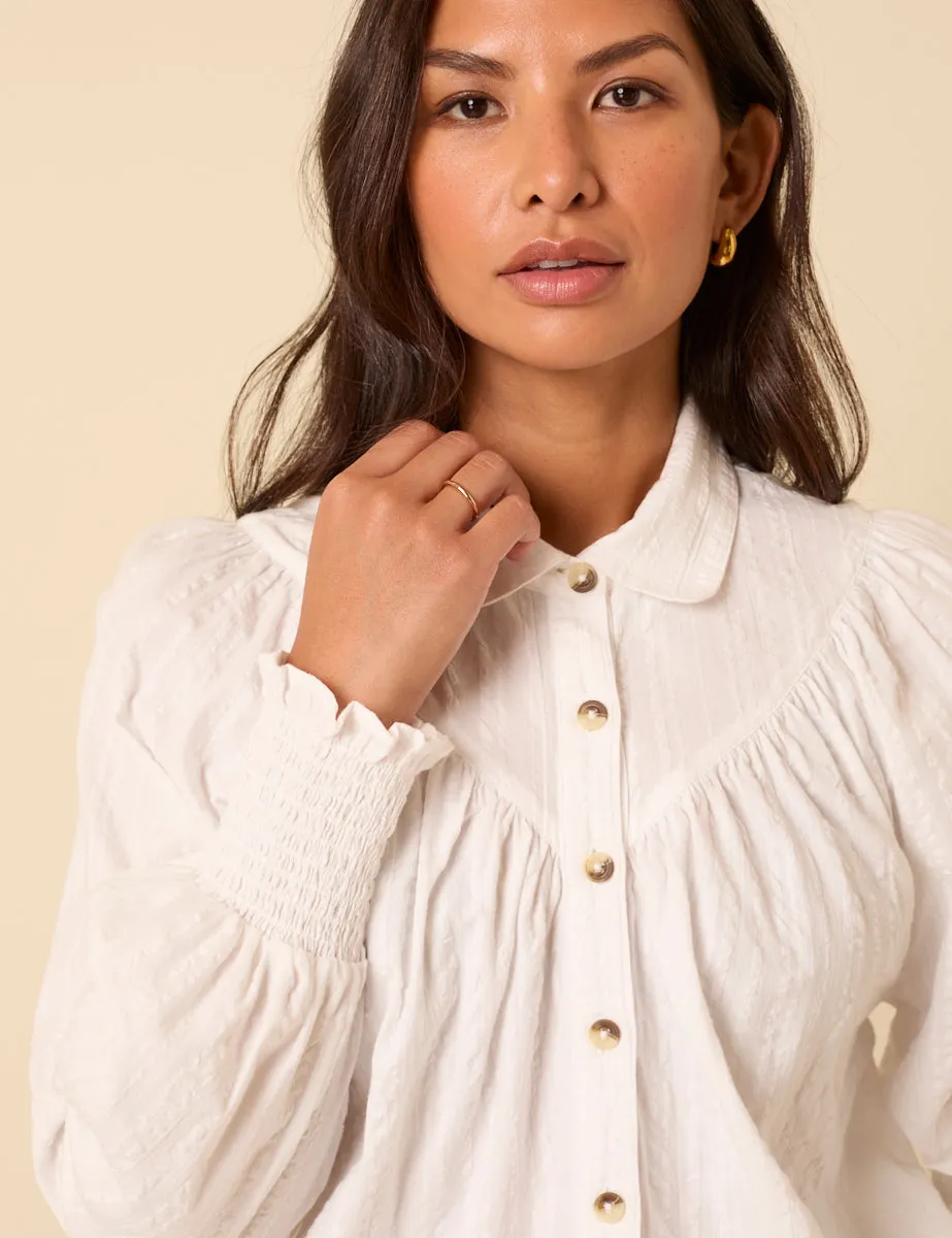 White Balloon Sleeve Blouse sold by Nobody's Child product image thumbnail 2