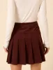 Brown Cord Pleated Mini Skirt sold by Nobody's Child