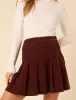 Brown Cord Pleated Mini Skirt sold by Nobody's Child