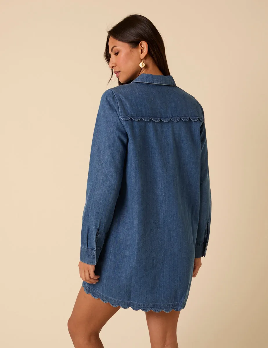 Blue Denim Kynance Mini Shirt Dress sold by Nobody's Child product image thumbnail 5