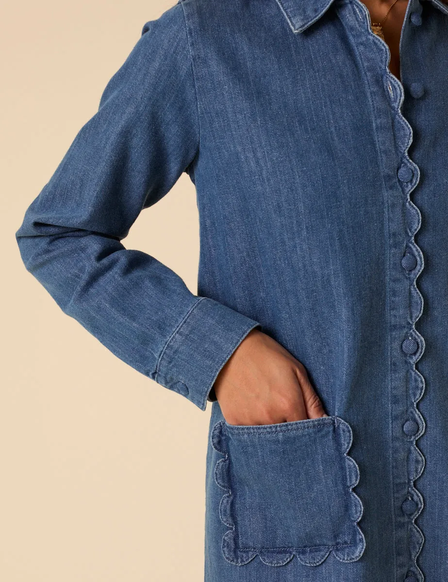 Blue Denim Kynance Mini Shirt Dress sold by Nobody's Child product image thumbnail 2