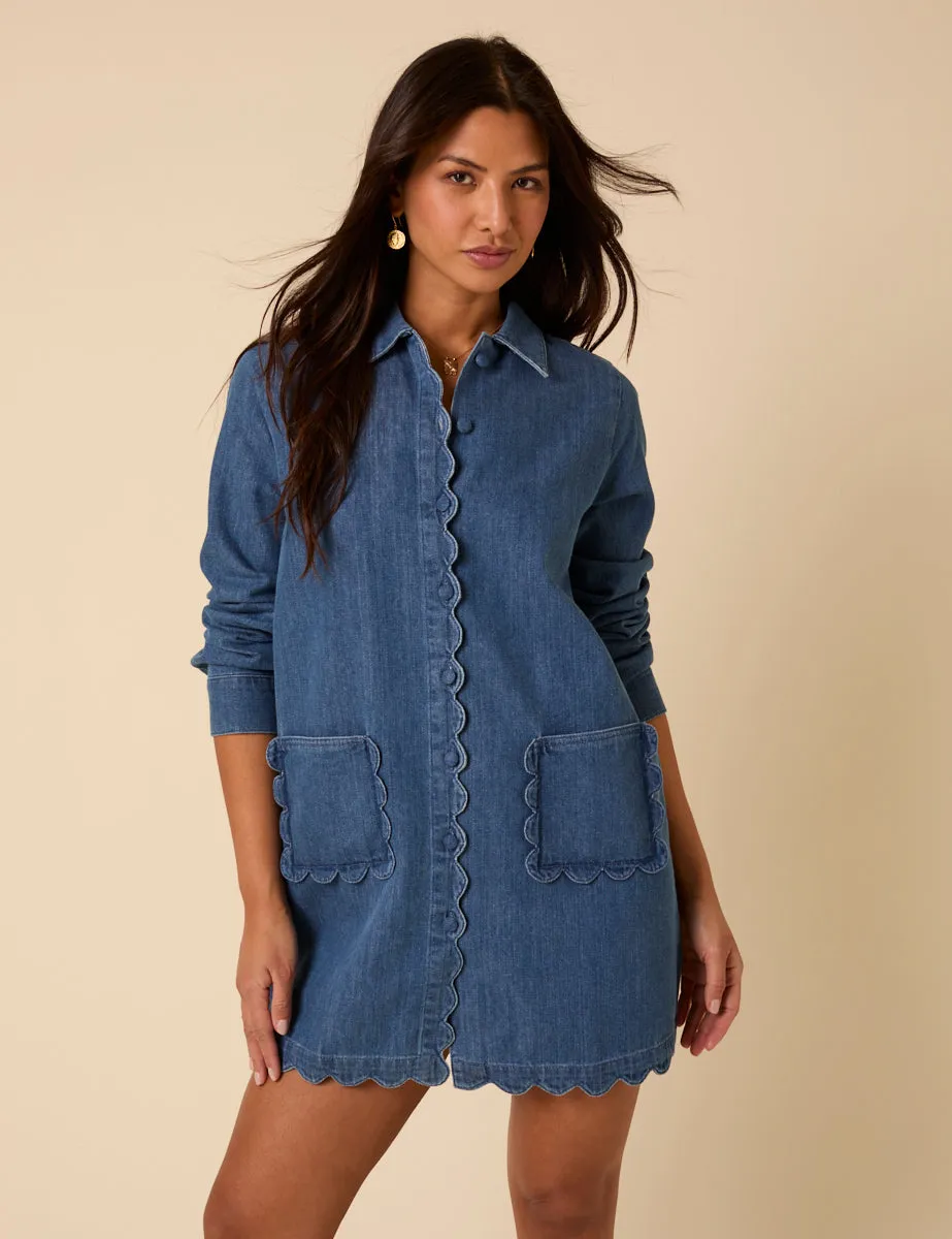 Blue Denim Kynance Mini Shirt Dress sold by Nobody's Child