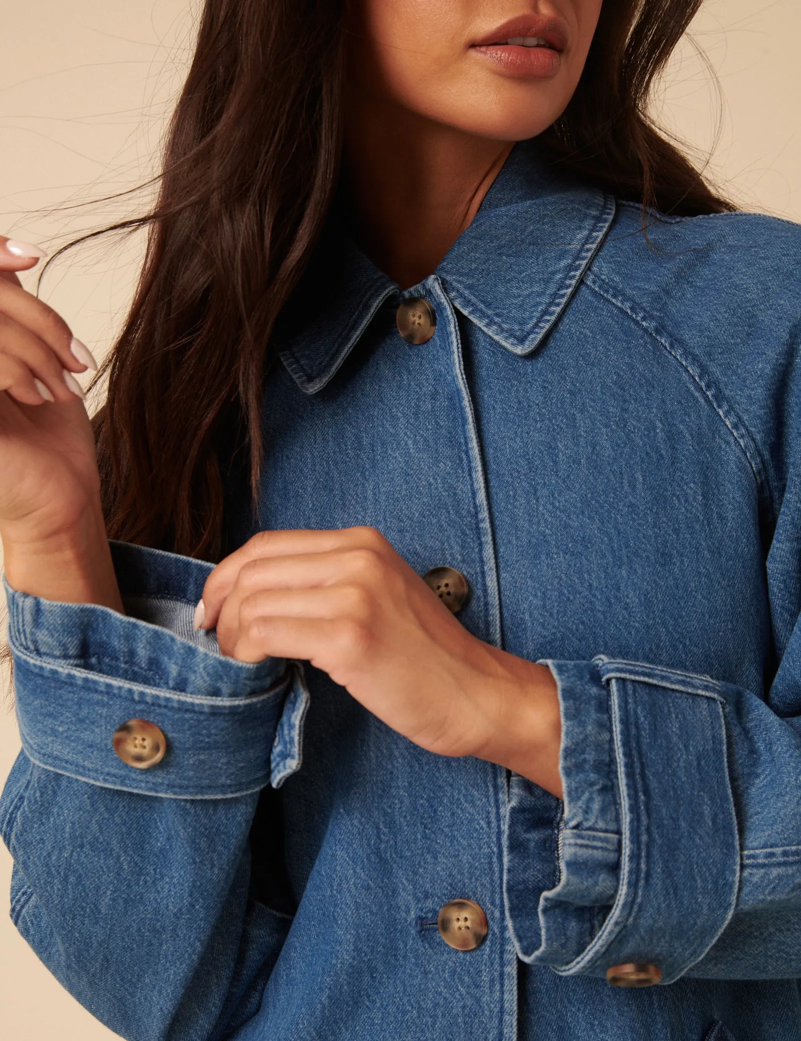 Denim Single Breasted Trench Coat sold by Nobody's Child product image thumbnail 3