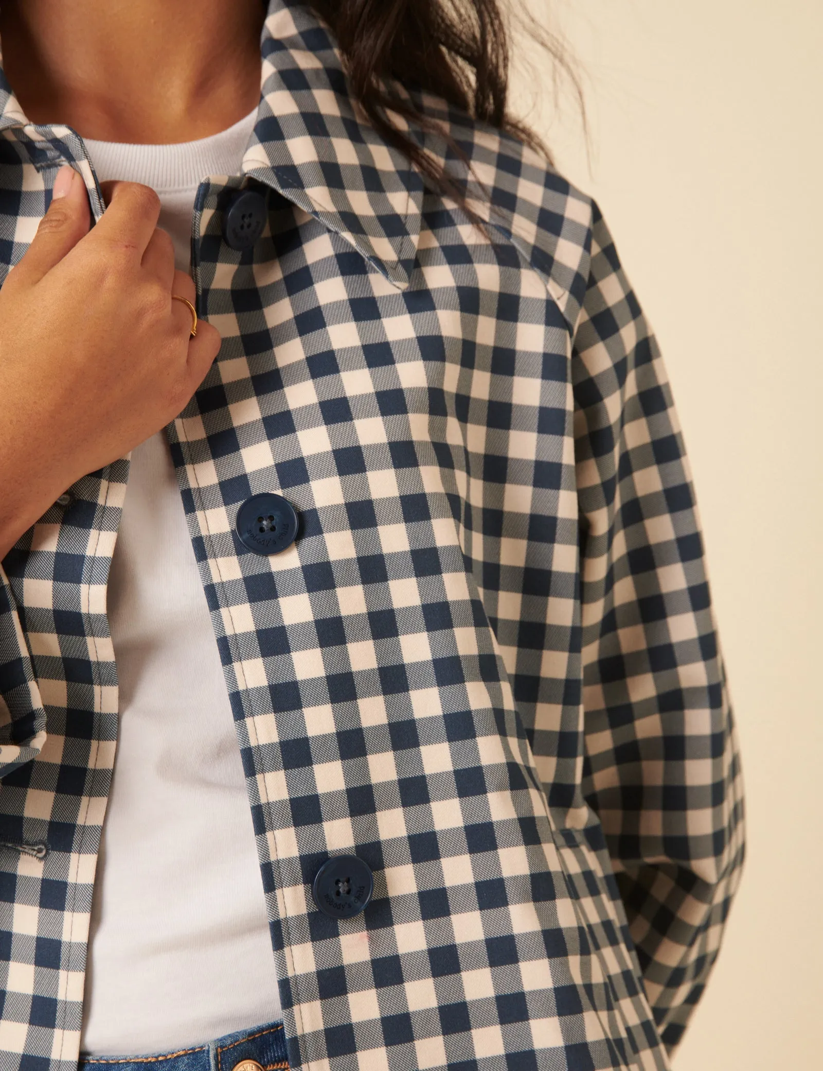 Blue Gingham Swing Jacket sold by Nobody's Child product image thumbnail 3