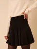 Black Cord Pleated Mini Skirt sold by Nobody's Child