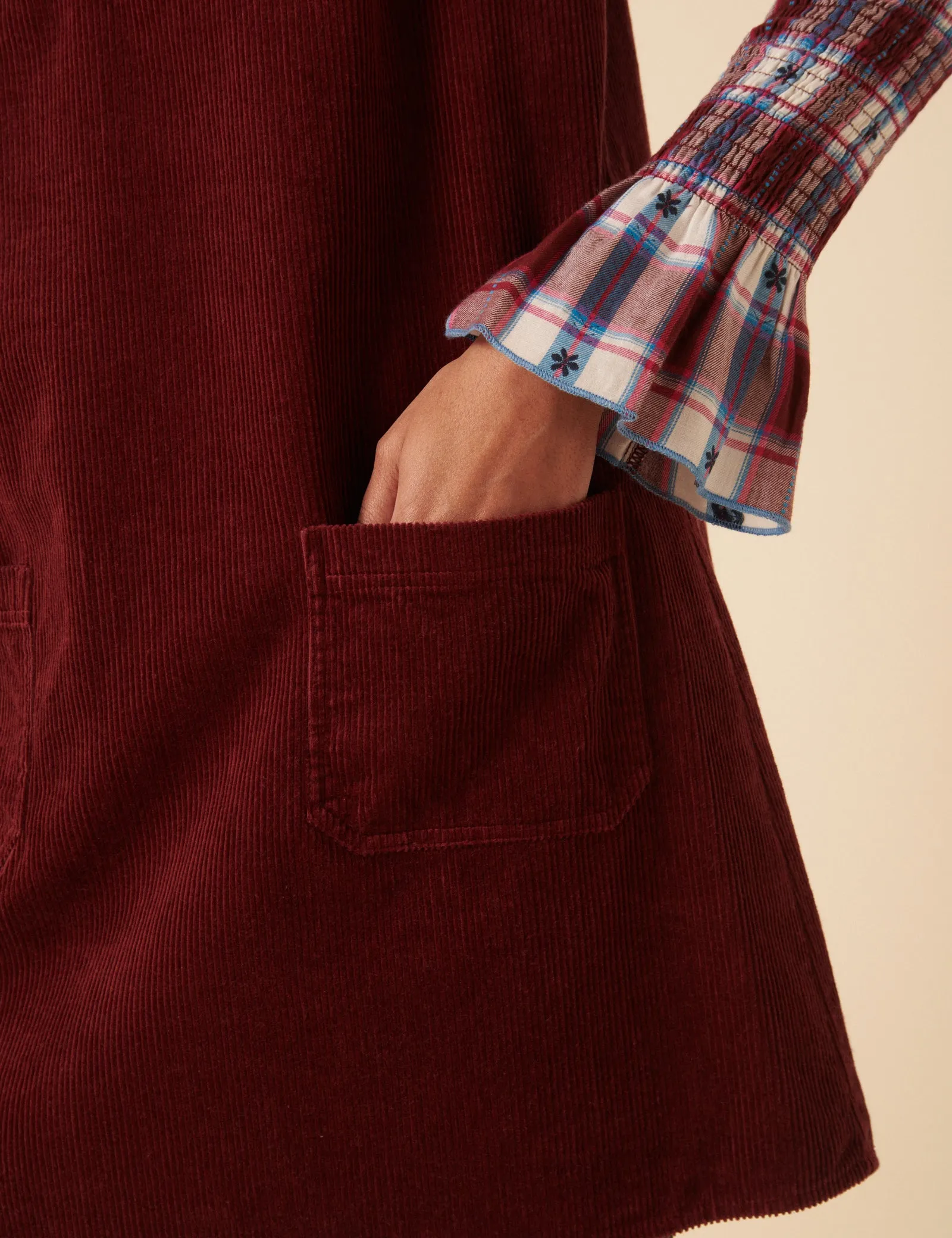 Red Piper Pinafore Mini Dress sold by Nobody's Child product image thumbnail 4