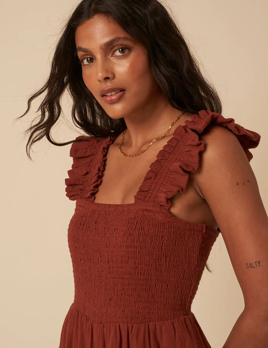 Brown Cropped Length Maya Jumpsuit sold by Nobody's Child product image thumbnail 2