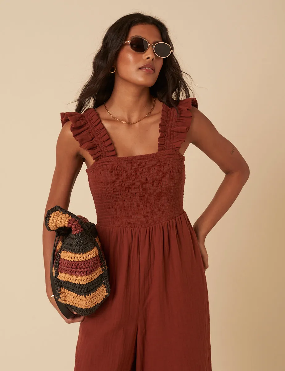 Brown Cropped Length Maya Jumpsuit sold by Nobody's Child product image thumbnail 4