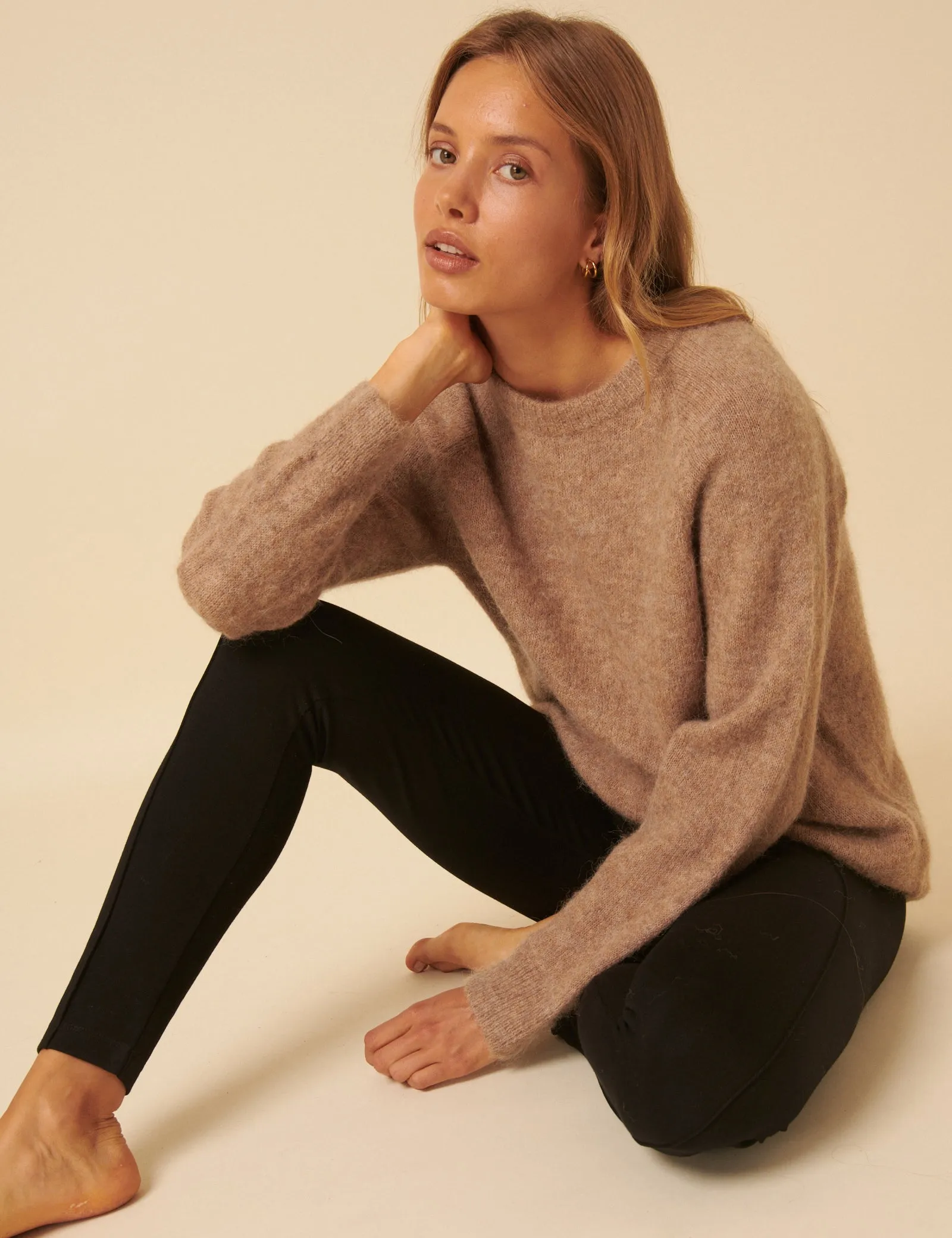Black High Waisted Ponte Leggings sold by Nobody's Child product image thumbnail 3