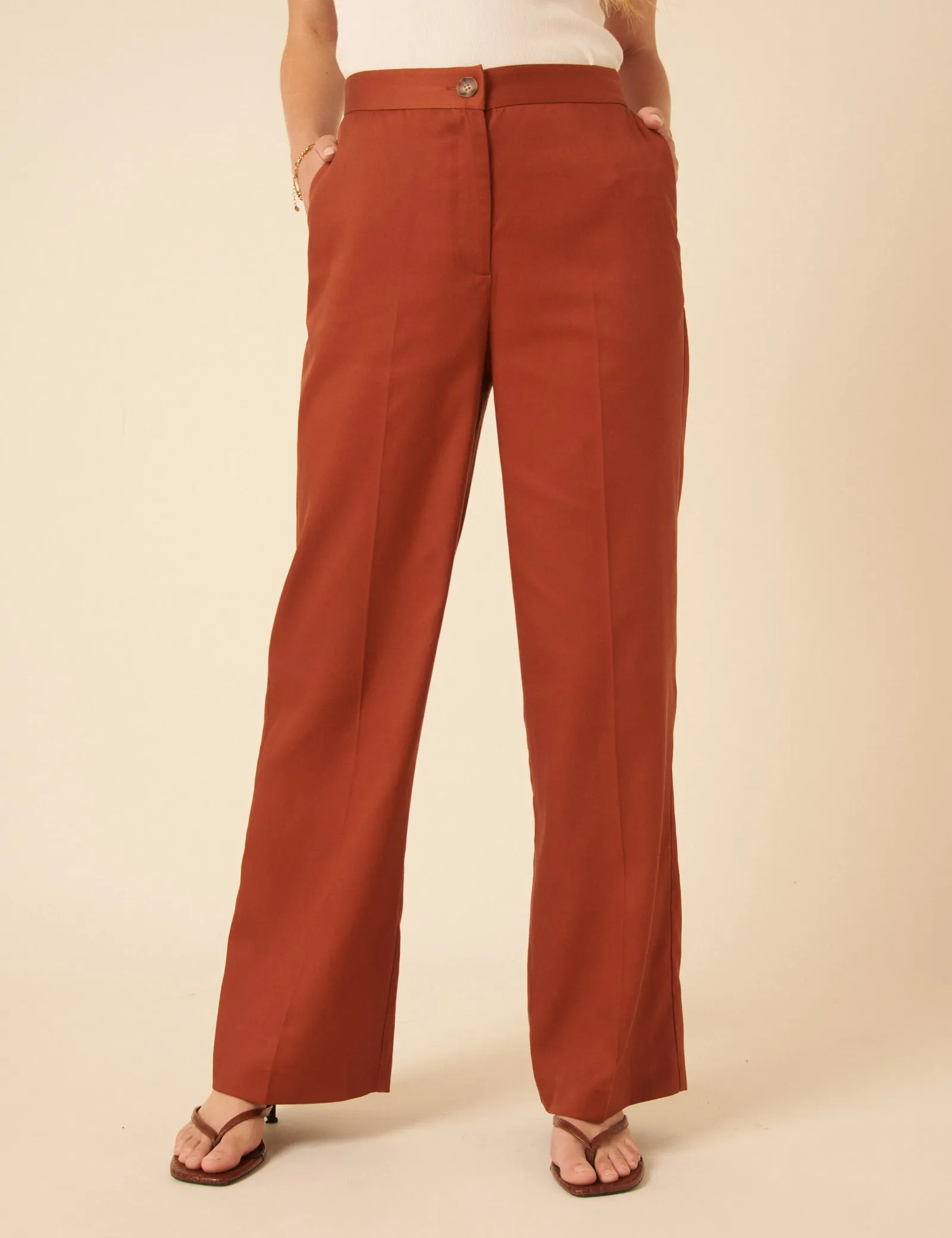 Burnt Orange Tailored Trousers sold by Nobody's Child product image thumbnail 2