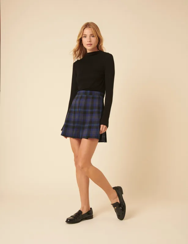Blue Check Mini Skirt sold by Nobody's Child