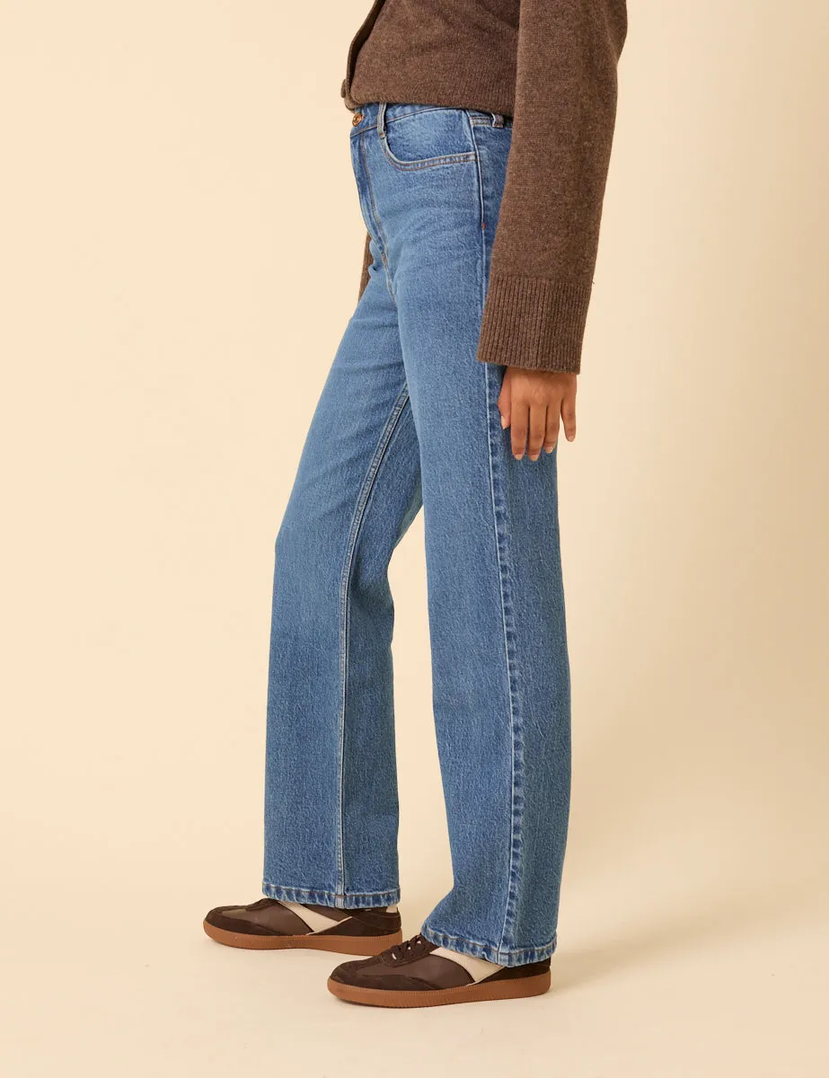 Blue High Rise Kingston Straight Leg Jeans sold by Nobody's Child product image thumbnail 3