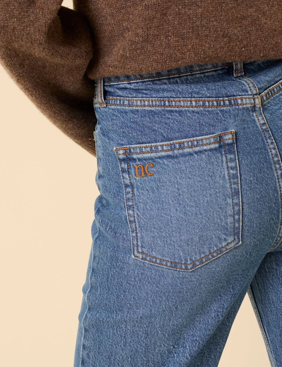 Blue High Rise Kingston Straight Leg Jeans sold by Nobody's Child product image thumbnail 4