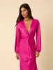 Pink Satin Adina Midaxi Dress sold by Nobody's Child