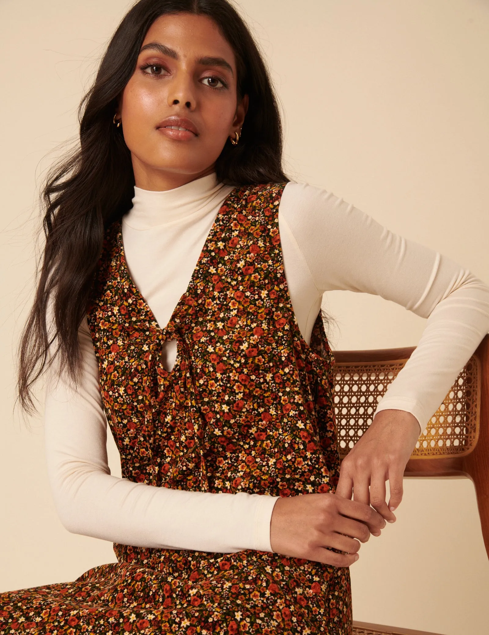 Ditsy Floral Nila Pinafore Mini Dress sold by Nobody's Child product image thumbnail 3