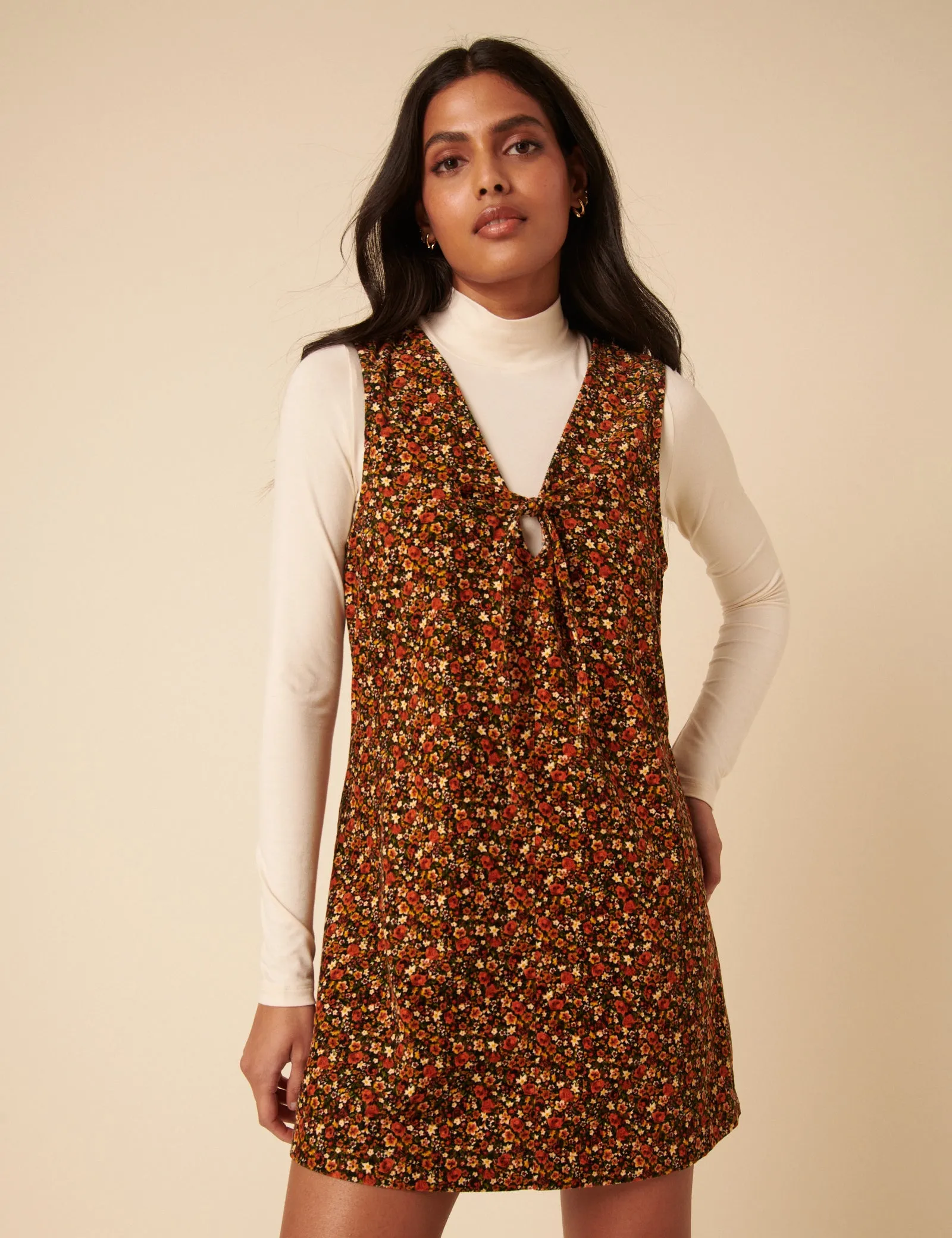Ditsy Floral Nila Pinafore Mini Dress sold by Nobody's Child product image thumbnail 4