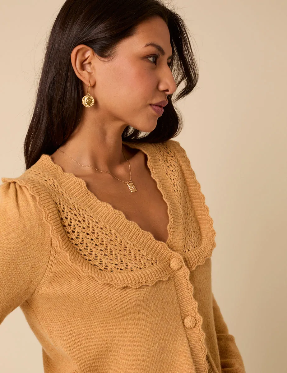 Yellow Pointelle Knitted Cardigan sold by Nobody's Child product image thumbnail 2