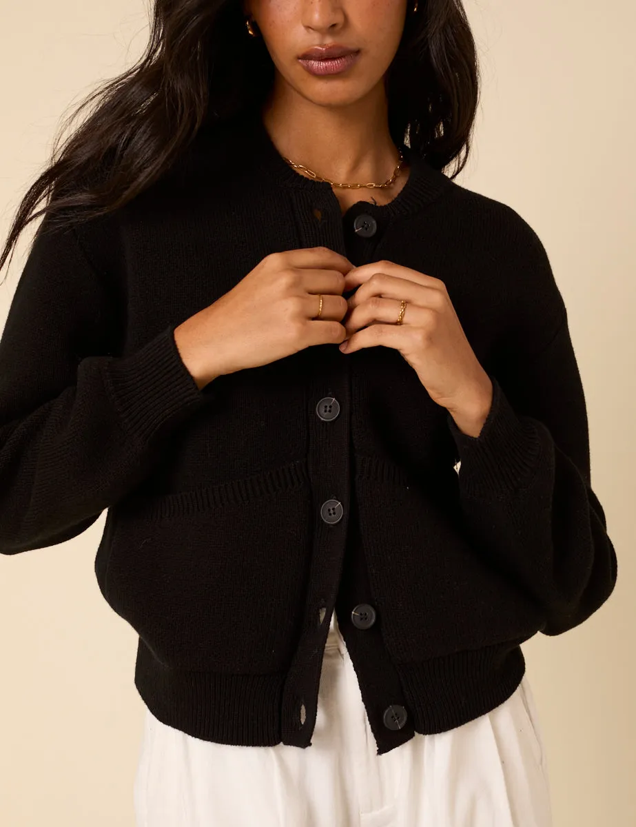 Black Knitted Cardigan sold by Nobody's Child