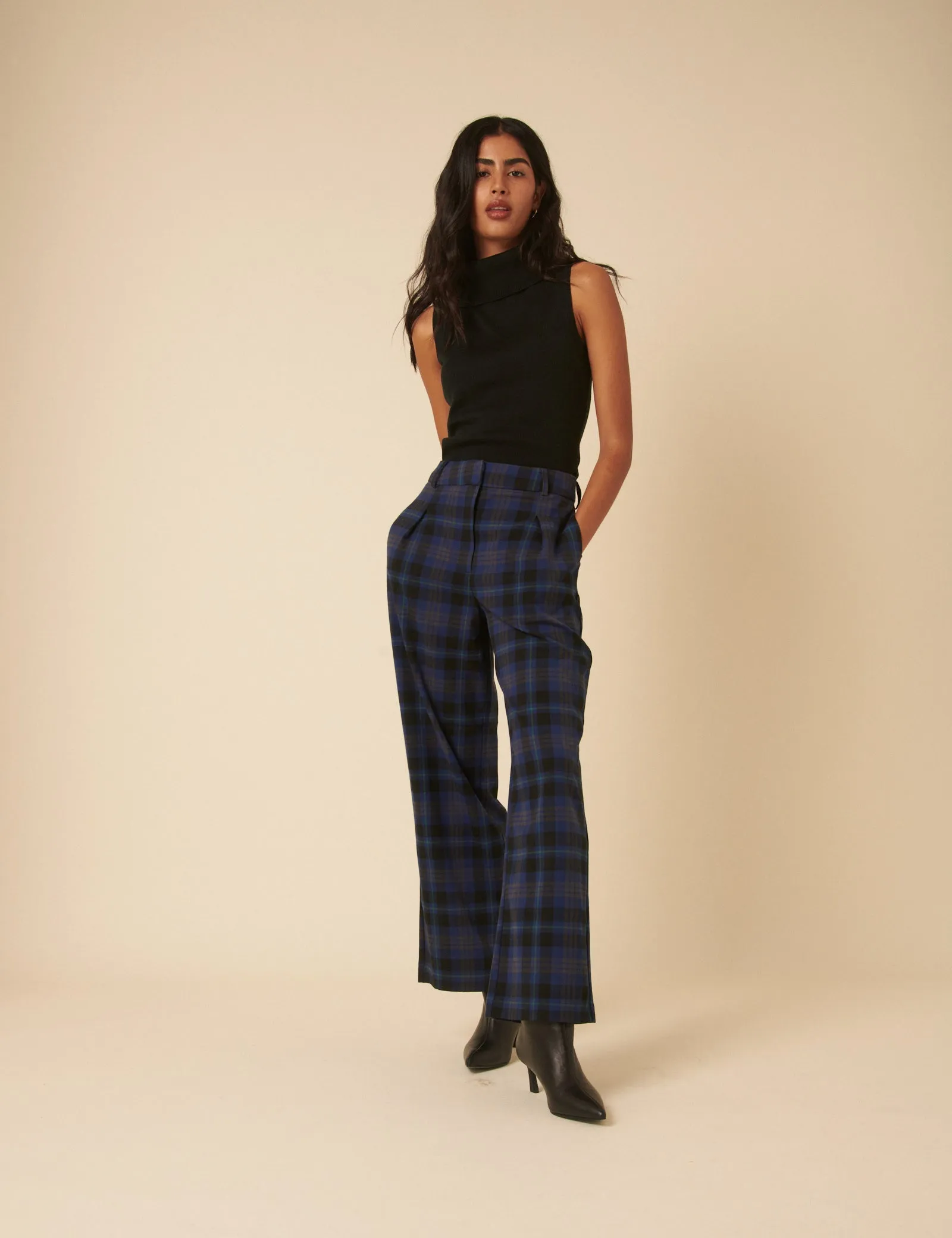 Black Ribbed Knitted Roll Neck Vest Top sold by Nobody's Child product image thumbnail 3