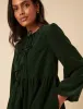 Green Embroidered Tie-front Cord Eden Mini Dress sold by Nobody's Child