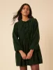 Green Embroidered Tie-front Cord Eden Mini Dress sold by Nobody's Child