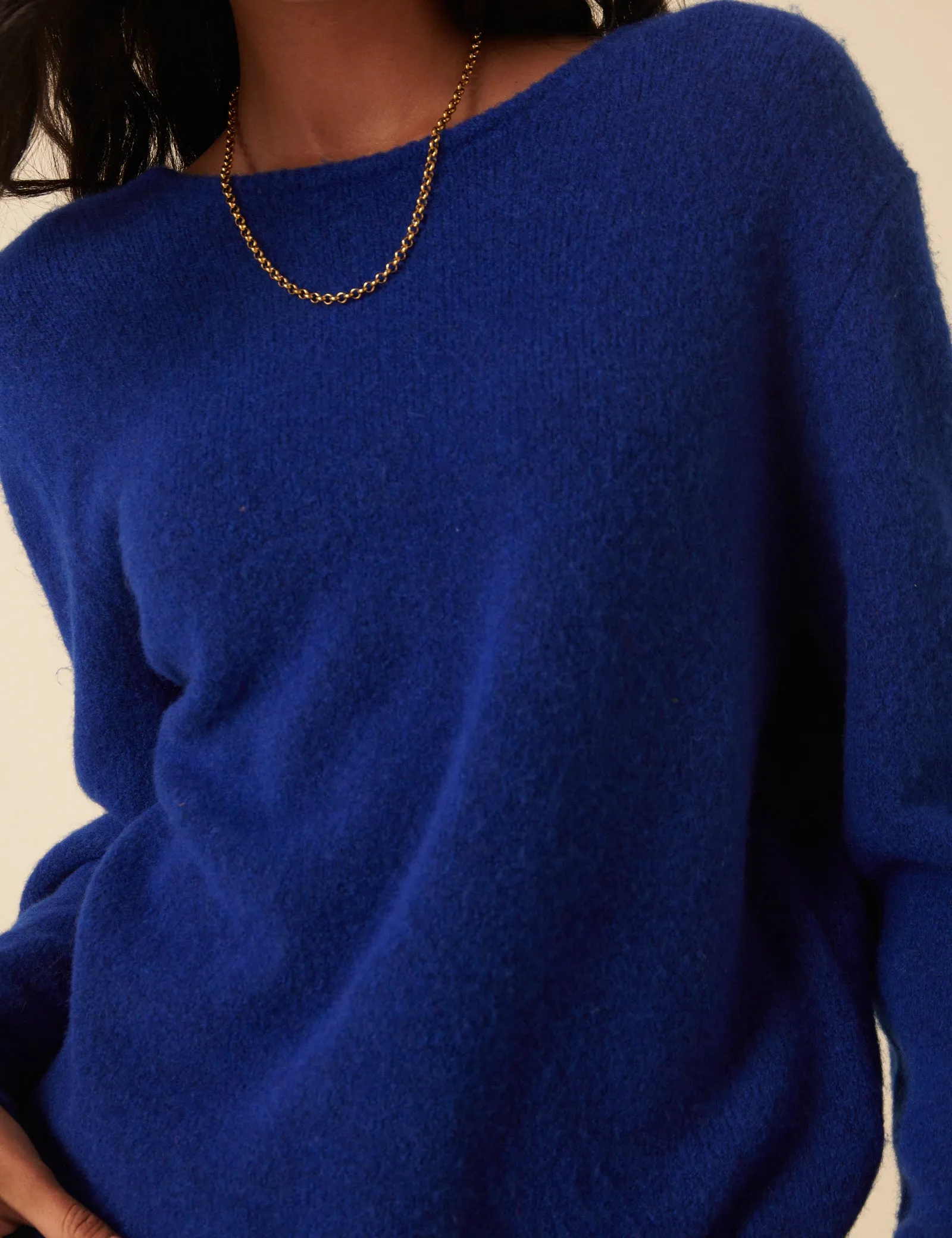 Blue Twist Back Knitted Jumper sold by Nobody's Child product image thumbnail 4