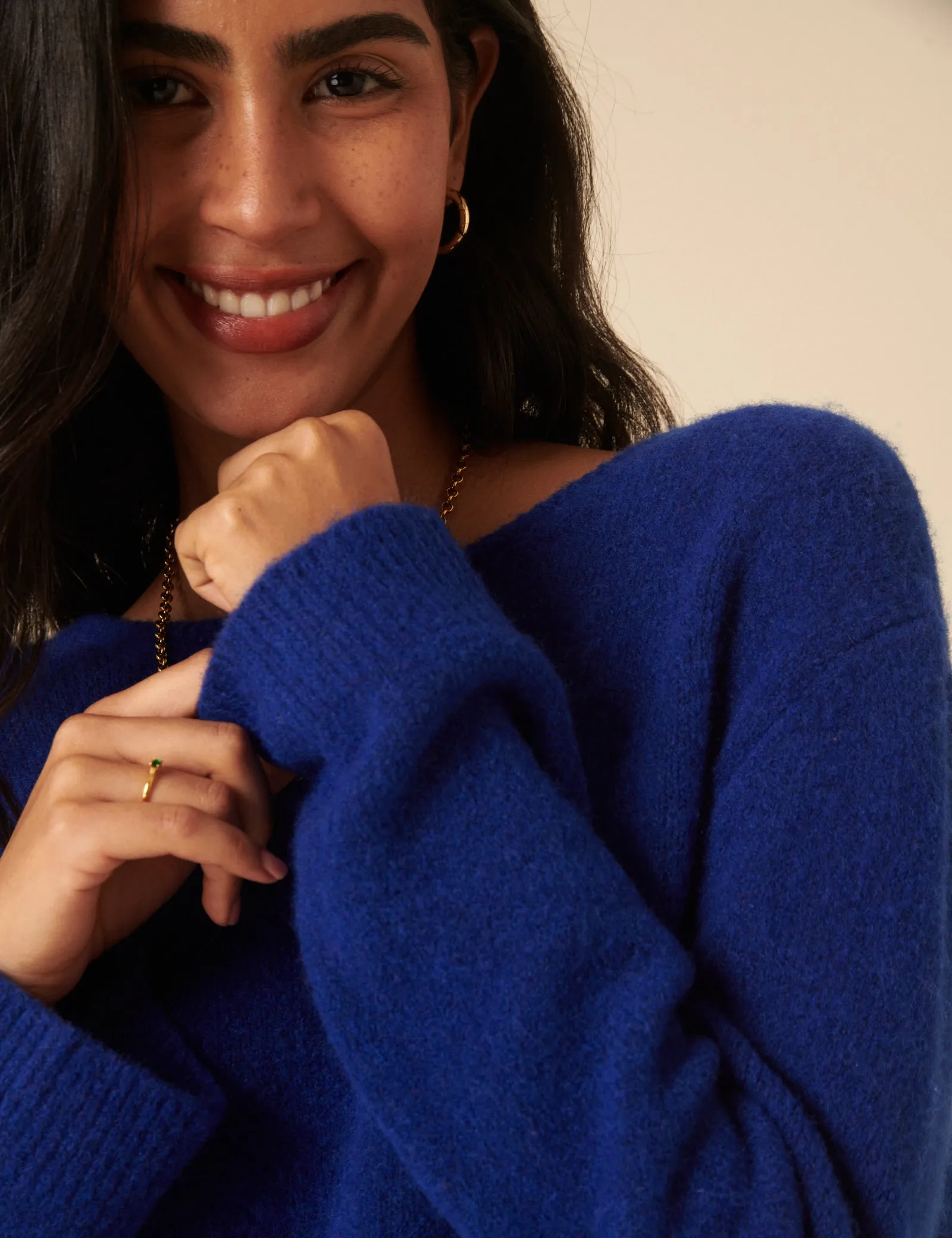 Blue Twist Back Knitted Jumper sold by Nobody's Child product image thumbnail 3