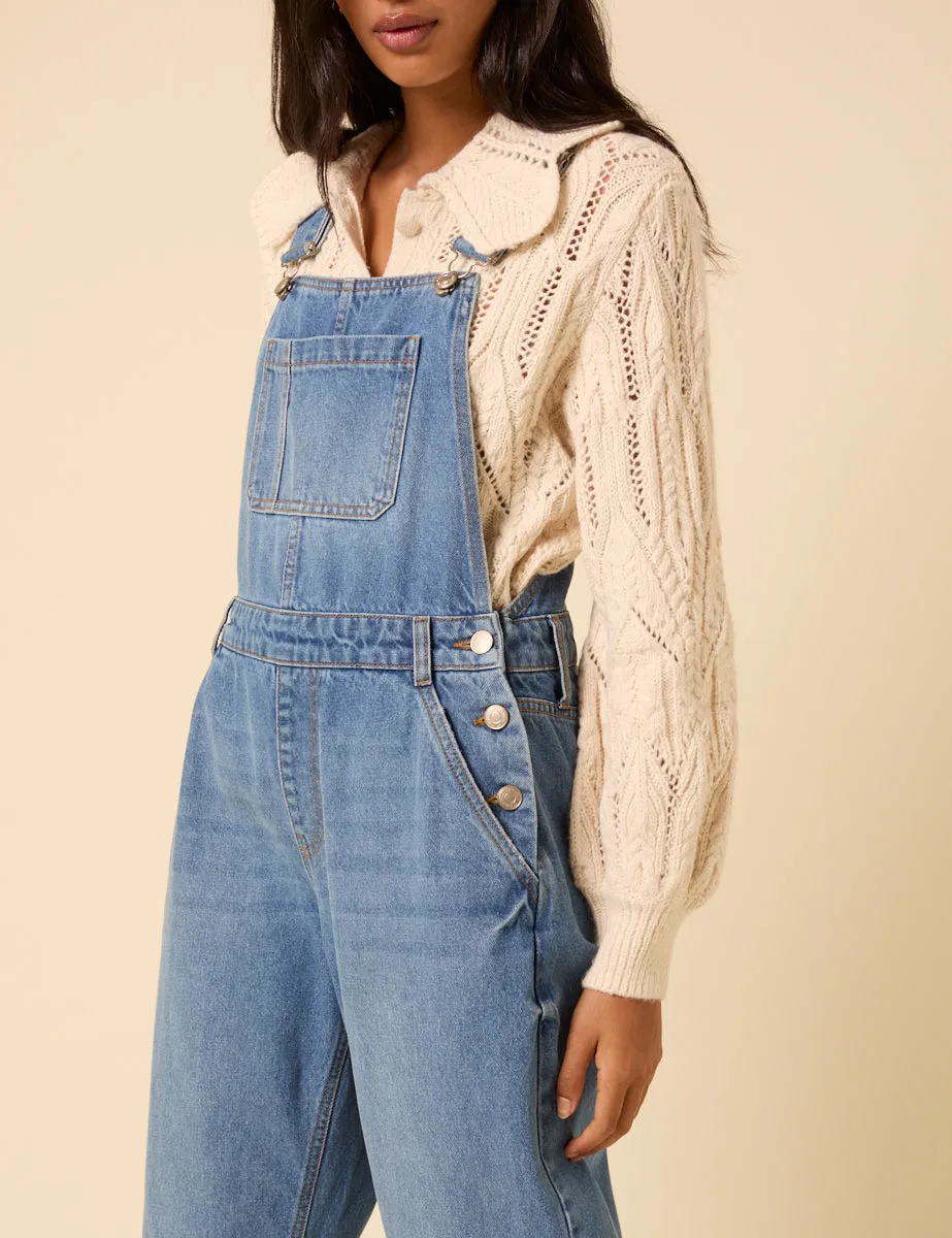 Blue Denim Barrel Leg Dungarees sold by Nobody's Child product image thumbnail 3