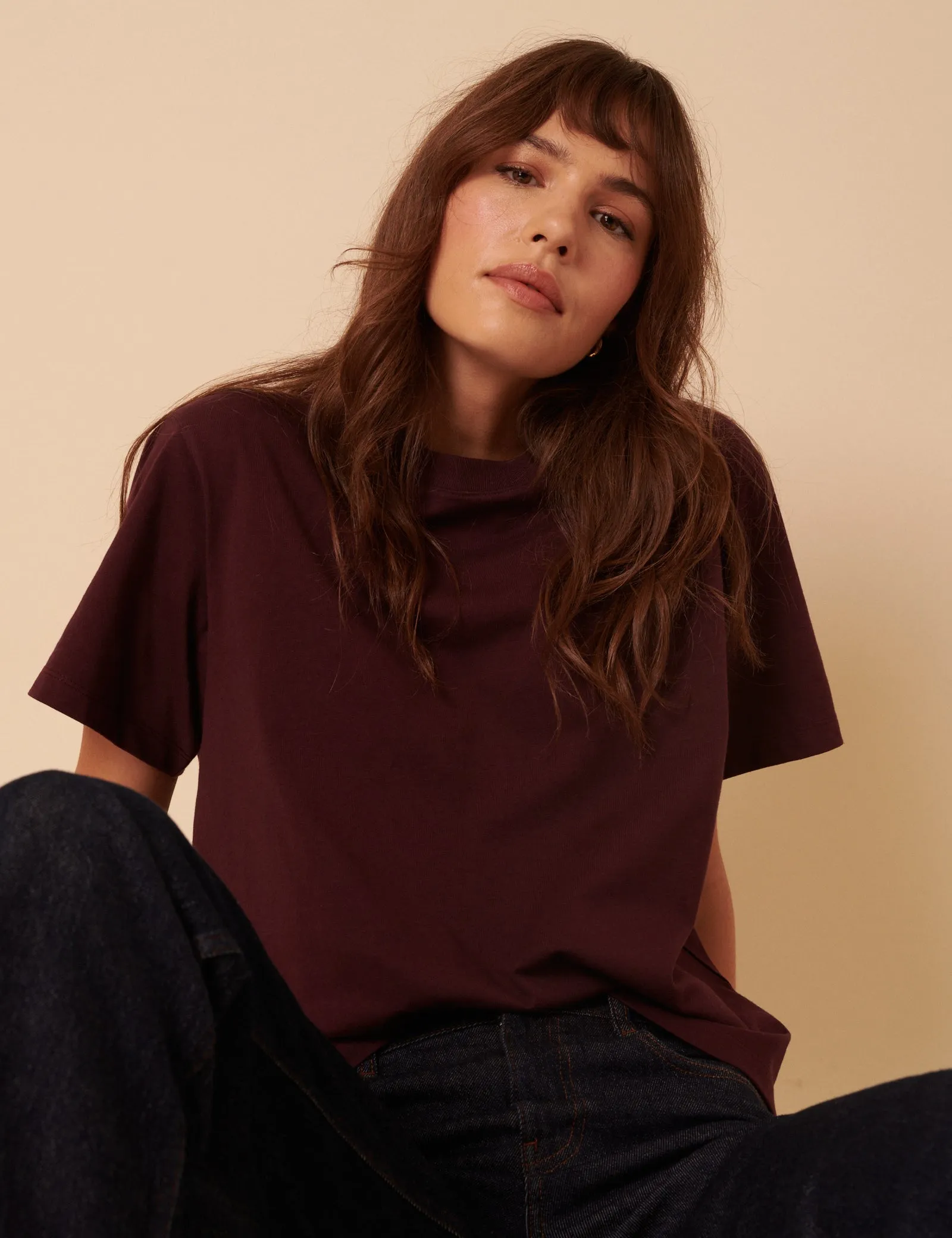 Burgundy Boxy T-Shirt sold by Nobody's Child product image thumbnail 4