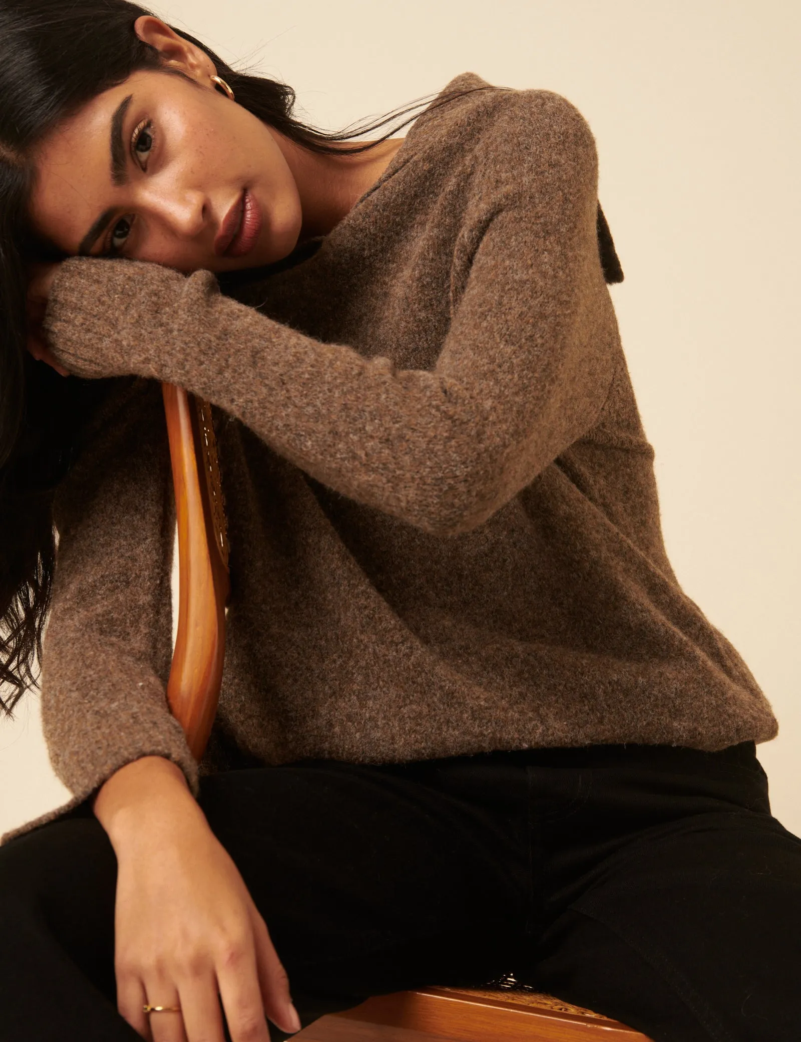 Brown Sailor Collar Relaxed Jumper sold by Nobody's Child product image thumbnail 2