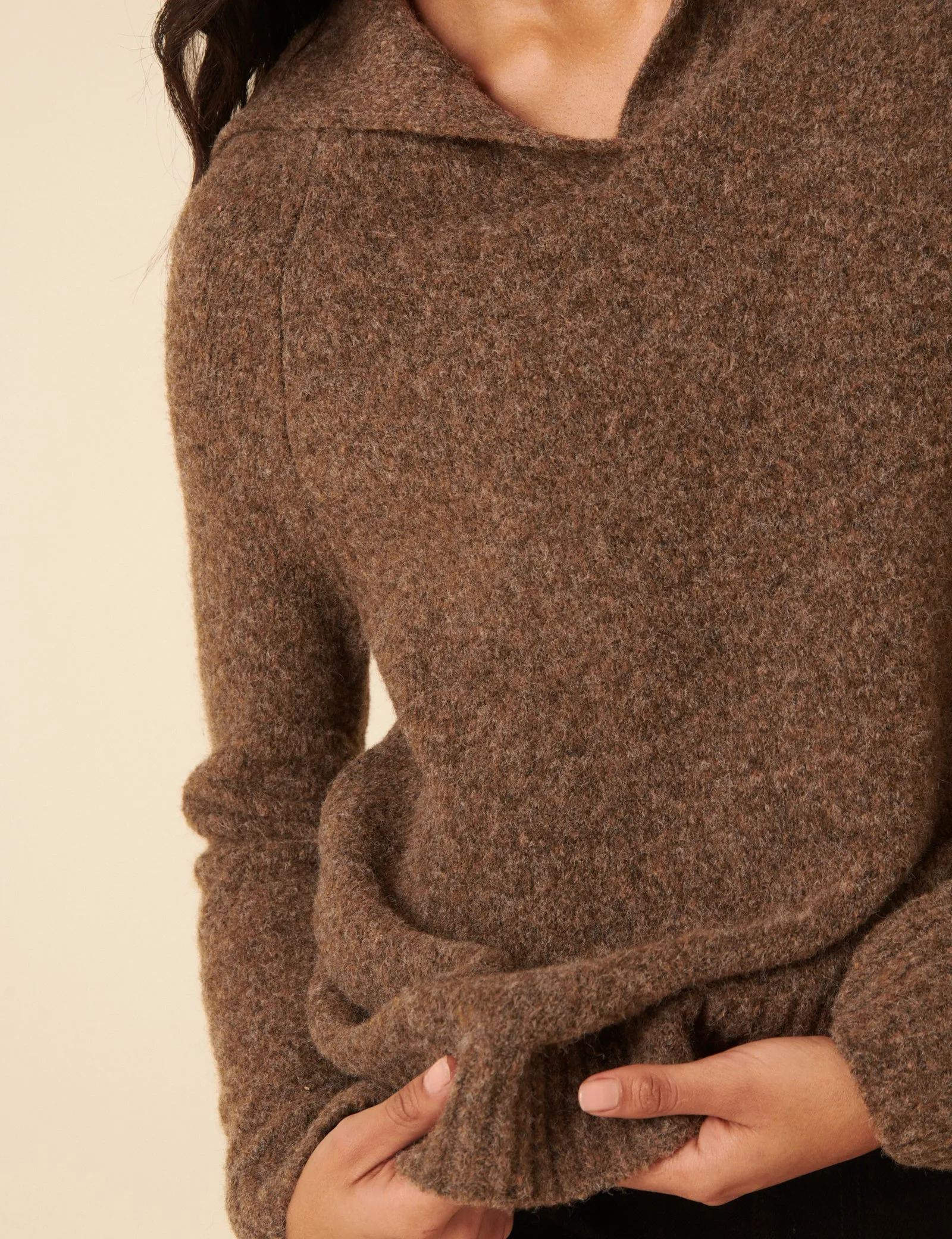 Brown Sailor Collar Relaxed Jumper sold by Nobody's Child product image thumbnail 4