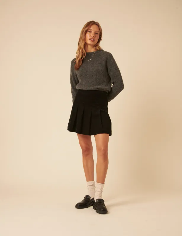 Black Box Pleated Cord Mini Skirt sold by Nobody's Child