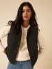 Black Quilted Borg Reversible Gilet sold by Nobody's Child